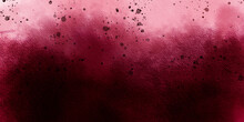 Abstract Image Of Pink Smoke Or Fog In Black Background. Soft Pink Grunge Watercolor Background With Blot And Color Splash. 
