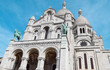 Majestuosa basílica del sagrado corazón en Paris de estilo neobizantino siglo XIX, Francia