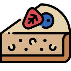 cheesecake filled outline icon