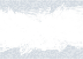 Fototapete - Digital background with ones and zeros. Pattern with binary code