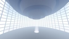 Futuristic Interior With Round Stepped Ceiling 3d Rendering