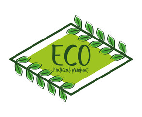 Poster - eco natural product stamp