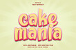 cake mania game title editable text effect