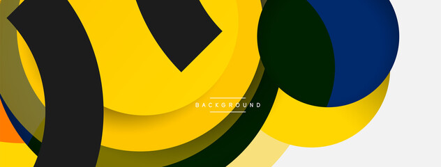 Circle and round shapes abstract background. Vector illustration for wallpaper banner background or landing page