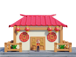 temple chinese new year concept