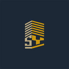 SY initial monogram real estate logo ideas