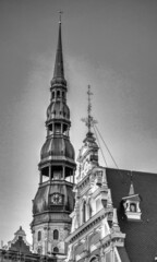 Sticker - Nice View to the Riga Cathedral under bue sky, Latvia.