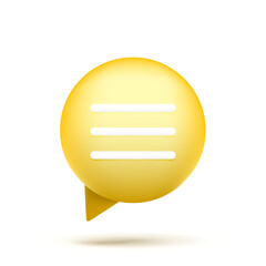 Poster - Speech bubble with lines illustration