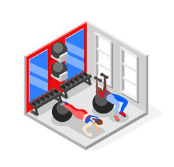 Poster - Isometric Ball Weightlifting Composition