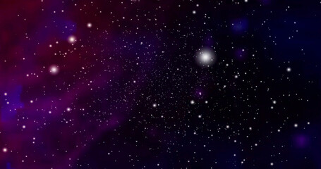 Wall Mural - space background with realistic nebula and shining stars. colorful cosmos with stardust and milky wa