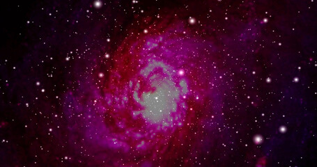 Wall Mural - space background with realistic nebula and shining stars. colorful cosmos with stardust and milky wa