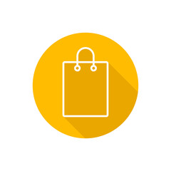 Poster - Shopping bag flat icon with shadow