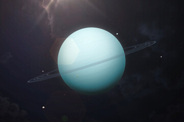 Wall Mural - planet uranus. elements of this image furnished by nasa.