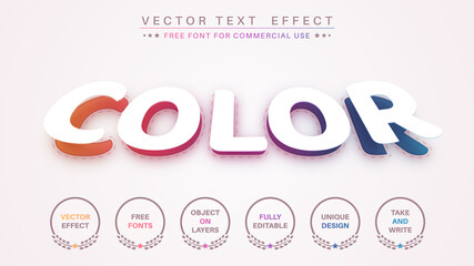 Rainbow Color - Editable Text Effect, Font Style