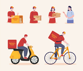 Sticker - couriers of delivery food