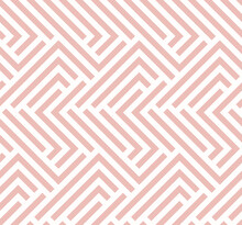 Seamless Background For Your Designs. Modern Pink Ornament. Geometric Abstract Pattern