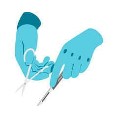 Sticker - Isometric Surgeons Hands