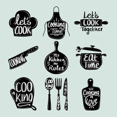 Sticker - nine food and cook labels