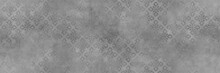 Gray Ornament Pattern With Cement Texture Background