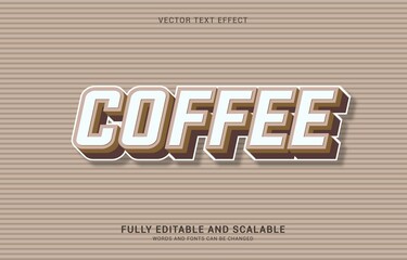 editable text effect, Coffee style