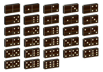 Wall Mural - Wooden Dominoes Set