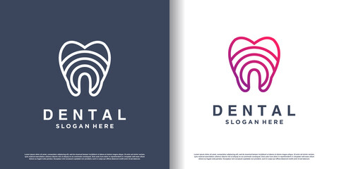Wall Mural - Dental logo concept with unique and creative style Premium Vector part 5