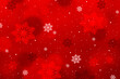 Christmas winter red background with snowflakes.