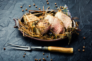 Poster - Pork baked in fragrant herbs.