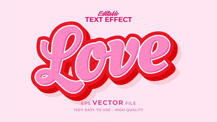 Wall Mural - Editable text style effect - valentine text in style theme