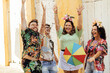 © kleberpicui - Brazilian Carnival. Group of friends celebrating carnival party