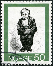 NORWAY - 1972: Shows Little Man, Illustrations For Folk Tales By Theodor Severin Kittelsen (1857-1914), 1972