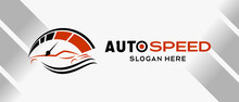 Automotive And Rpm Car Logo Design With Creative Abstract Concept. Premium Automotive Logo Illustration Vector