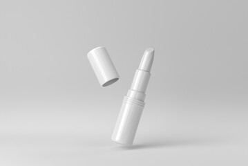 Wall Mural - Cosmetic product lipstick on a white background for product presentation. 3D render.