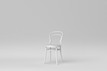 Wall Mural - White modern chair on white background. minimal concept. 3D render.