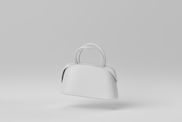 Wall Mural - handbag on white background. Stylish women's accessories. 3D render.