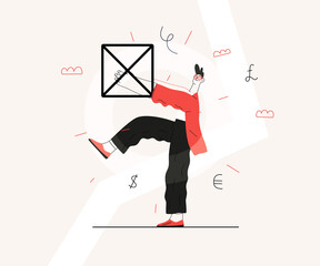 Wall Mural - Startup illustration. Concept of building new business