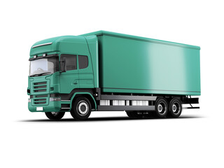 Canvas Print - 3d rendering mock up lorry