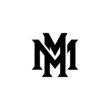 MM or M initial letter logo design vector.