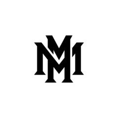 Wall Mural - MM or M initial letter logo design vector.