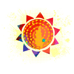 Wall Mural - The sun is abstract. Hello summer. Vector illustration