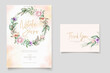 © lukasdedi - hand drawn roses peony and  wedding invitation card set