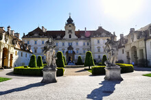 Valtice Castle is a historical monument of UNESCO. Royal Liechtenstein Palace in the Czech Republic.
