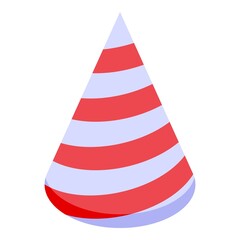 Wall Mural - Celebrate cone icon isometric vector. Hat party. Cap celebration