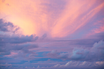 Wall Mural - sunset over the clouds