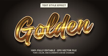 Text Style With Golden Theme. Editable Text Style Effect.