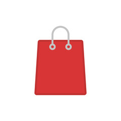 Sticker - Shopping bag red flat icon