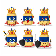 Sticker - A Charismatic King paper glue cartoon character wearing a gold crown