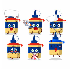 Sticker - Mascot design style of paper glue character as an attractive supporter