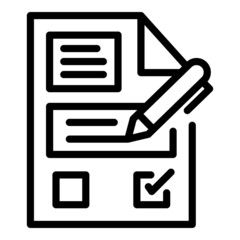Canvas Print - Writing form icon outline vector. User online form. Register website