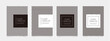 4種類の黒のギザギザの波パターンのベクターカバーデザインセット。ビジネスのパンフレット、カード、パッケージ、ポスターの背景として。